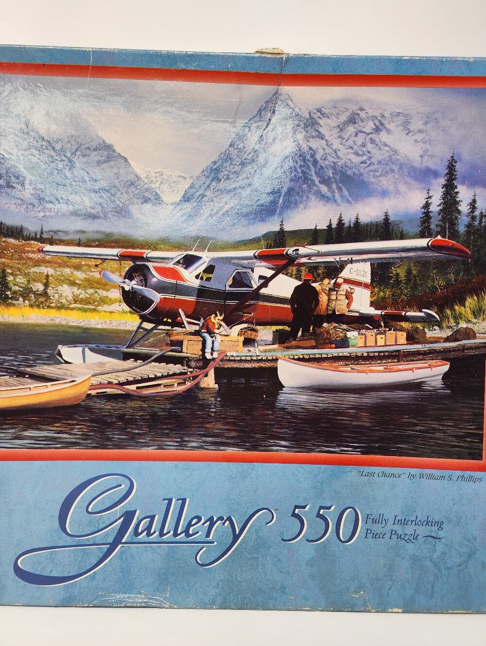 Vintage 1995 Milton Bradley Gallery "Last Chance" 550 Piece Puzzle - Picture 2 of 7
